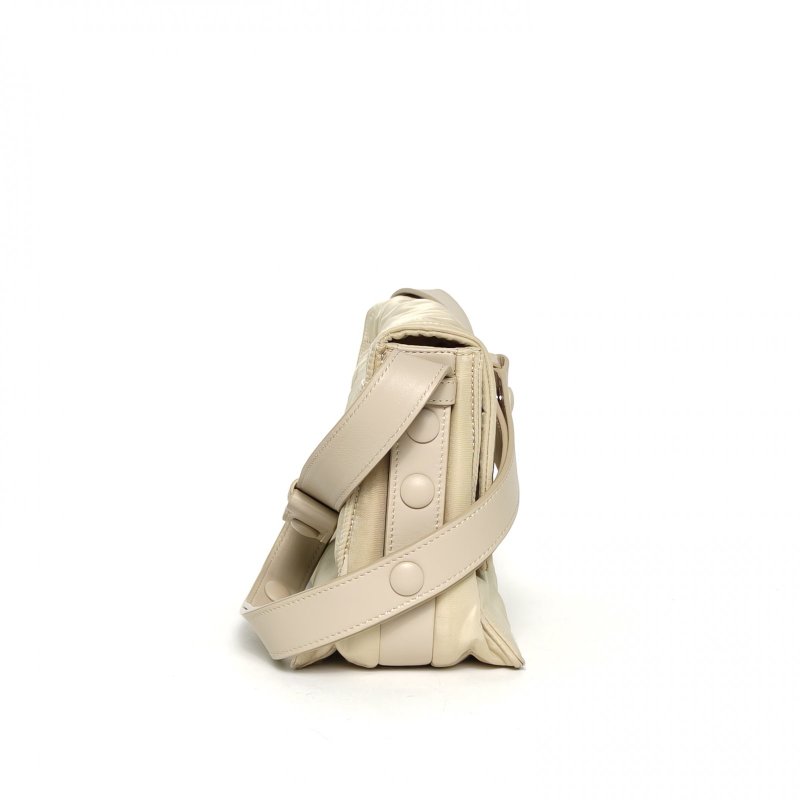 PRADA Re-NylonCINI郵差包小號奶茶色尼龍肩背包-3