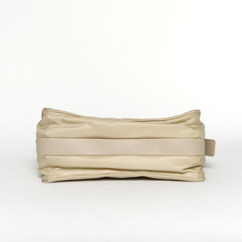 PRADA Re-NylonCINI郵差包小號奶茶色尼龍肩背包-4