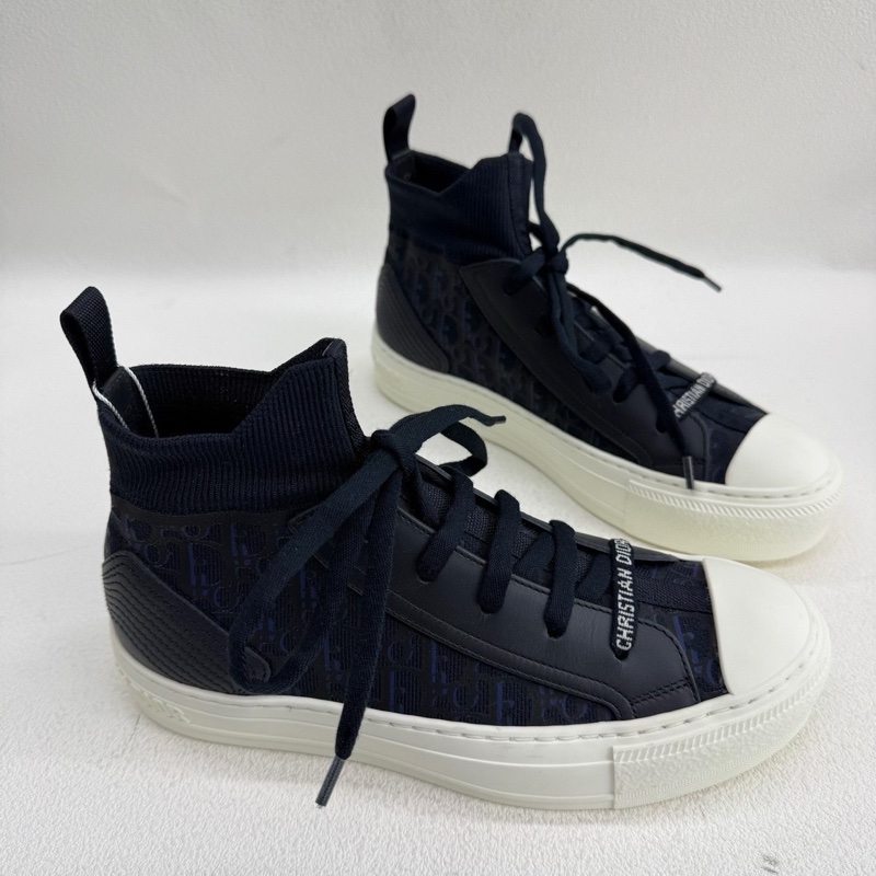 閒置新未使用DIOR迪奧 Walk'n'Dior Oblique 深藍色 35碼-3