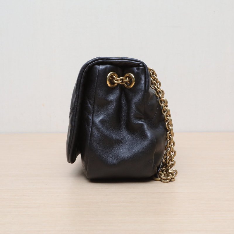 SAINT LAURENT JAMIE43Logo標識鏈條黑色羊皮金扣肩背包-2