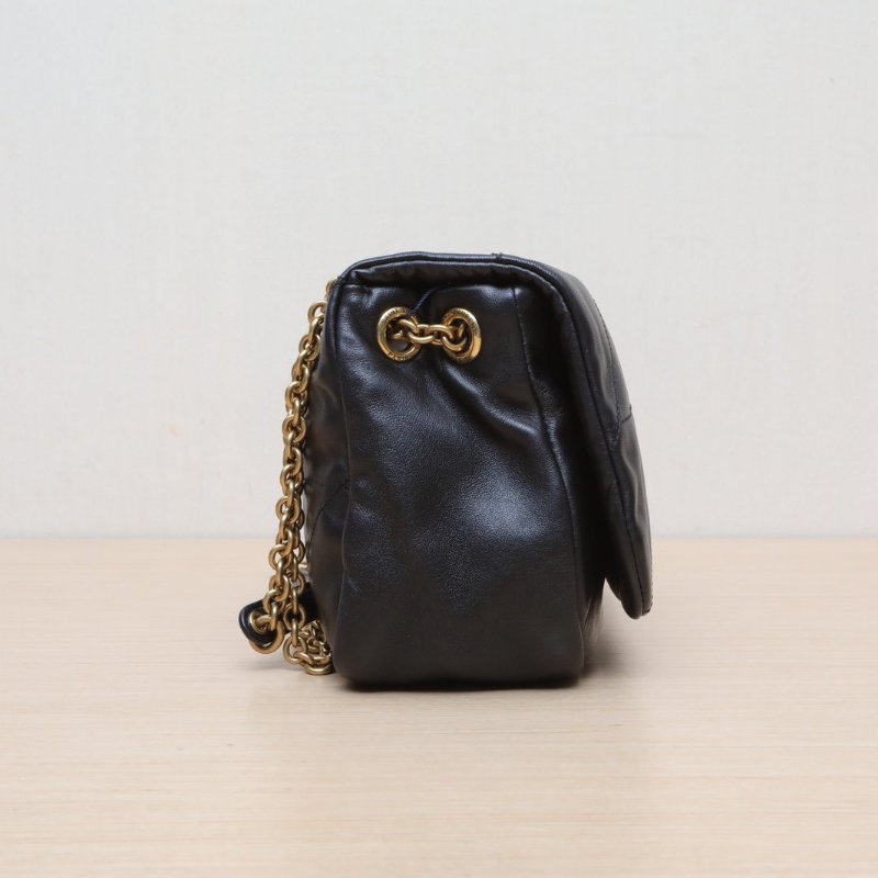 SAINT LAURENT JAMIE43Logo標識鏈條黑色羊皮金扣肩背包-3