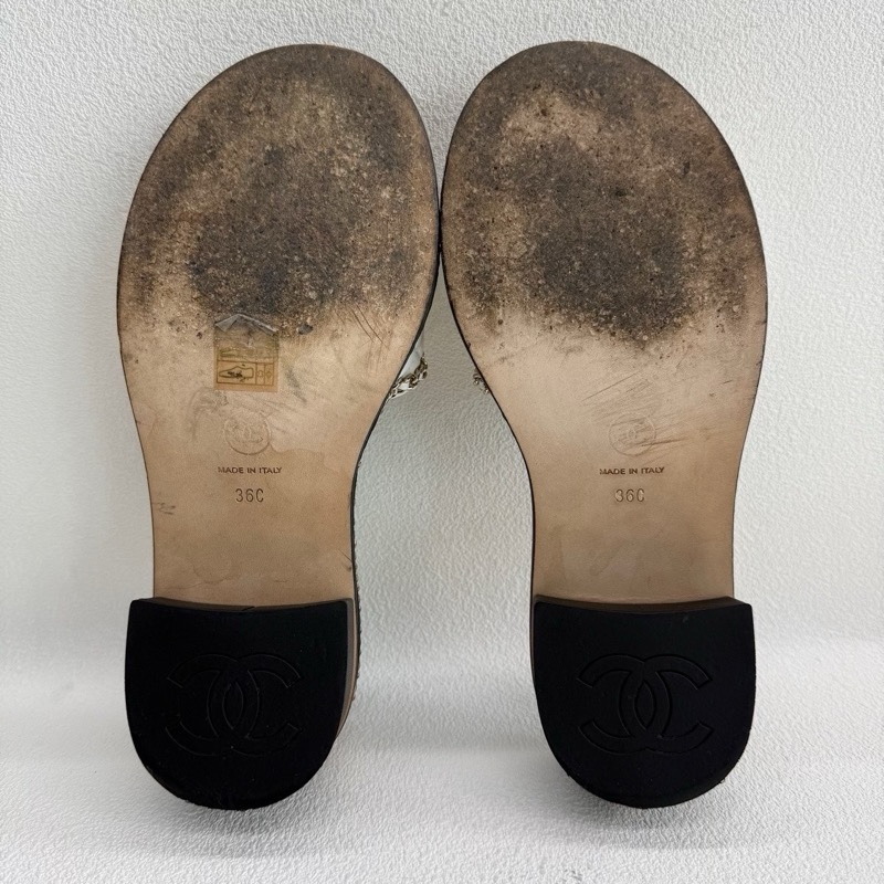 CHANEL香奈兒25A高級手工坊 皮穿鏈 logo 36碼-8