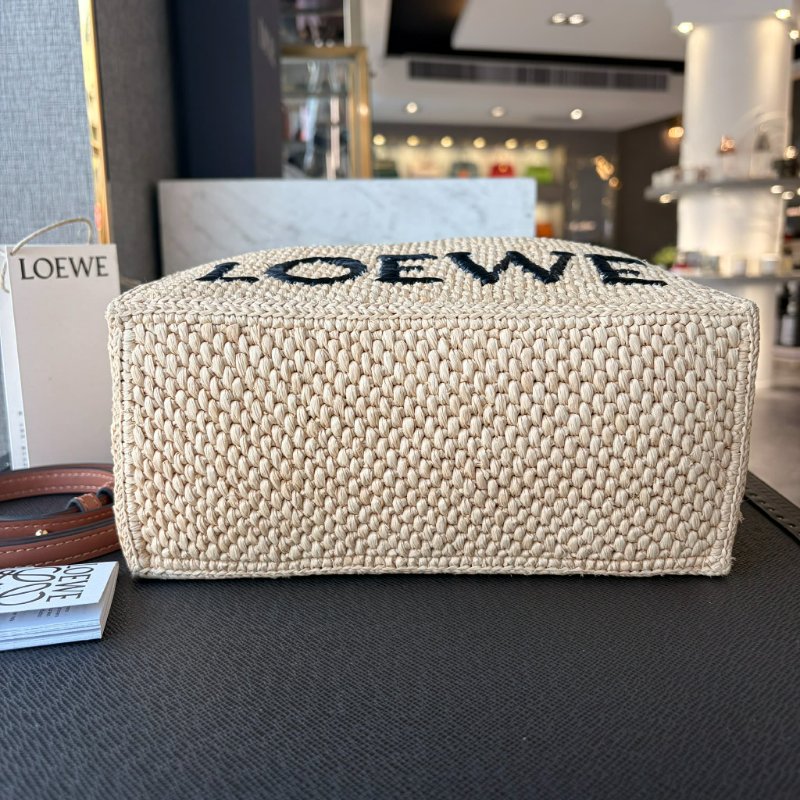LOEWE 小型Font 拉菲草手提包-2