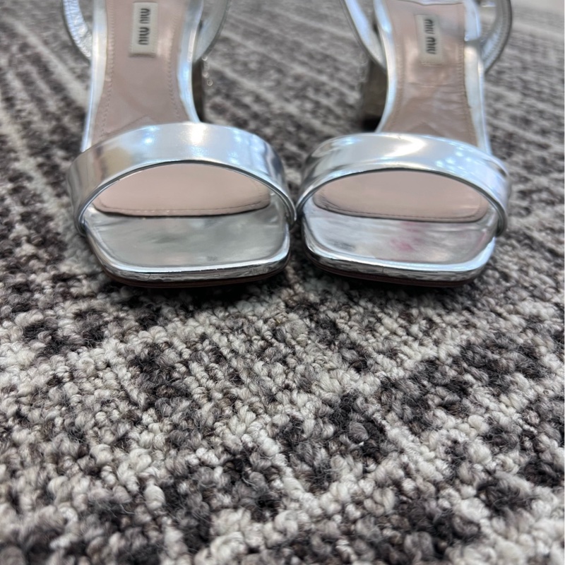 99新miumiu水晶高跟鞋 跟高7cm 37.5碼  🈚附件-2