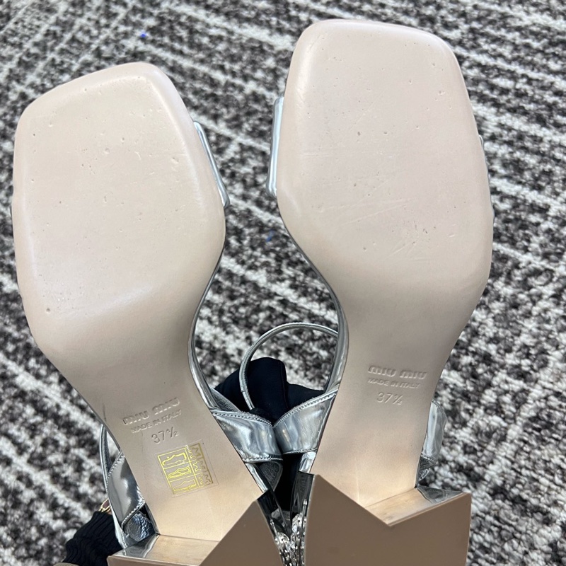 99新miumiu水晶高跟鞋 跟高7cm 37.5碼  🈚附件-6