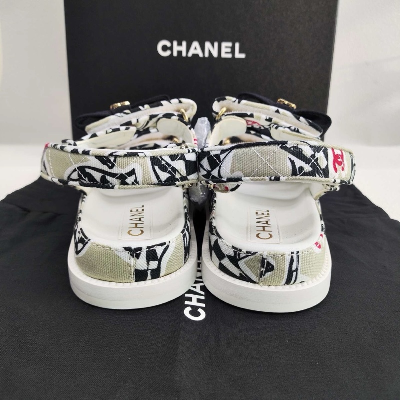 閒置新未使用Chanel香奈兒 水鑽雙c二舅涼鞋36.5碼-4