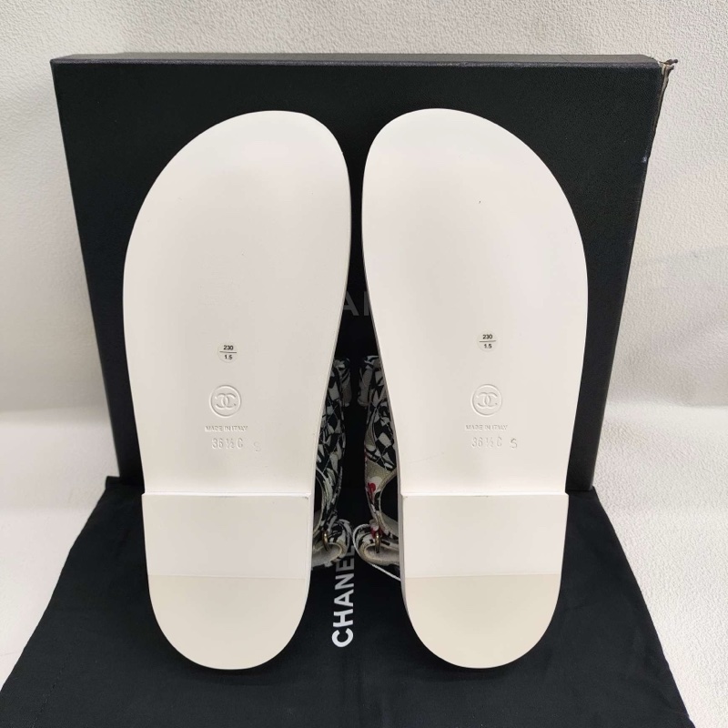 閒置新未使用Chanel香奈兒 水鑽雙c二舅涼鞋36.5碼-6