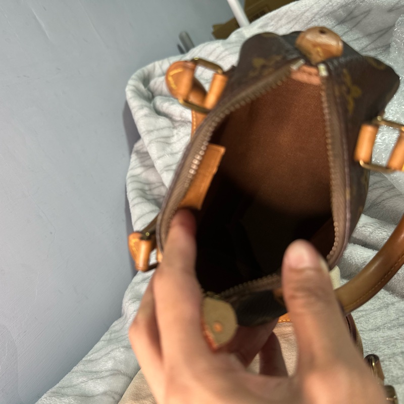 LV原花 Speedy Mini 手提包 古董收藏包-9