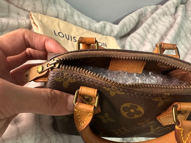 LV原花 Speedy Mini 手提包 古董收藏包-10