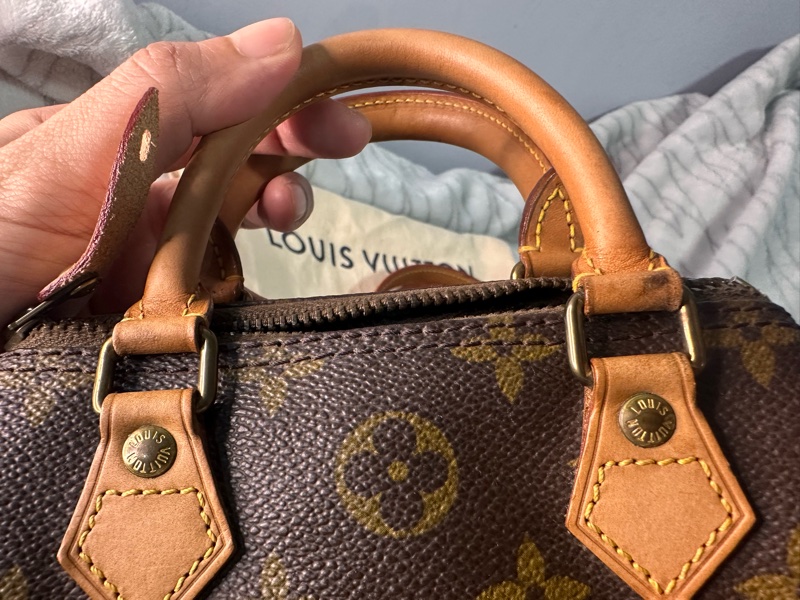 LV原花 Speedy Mini 手提包 古董收藏包-15