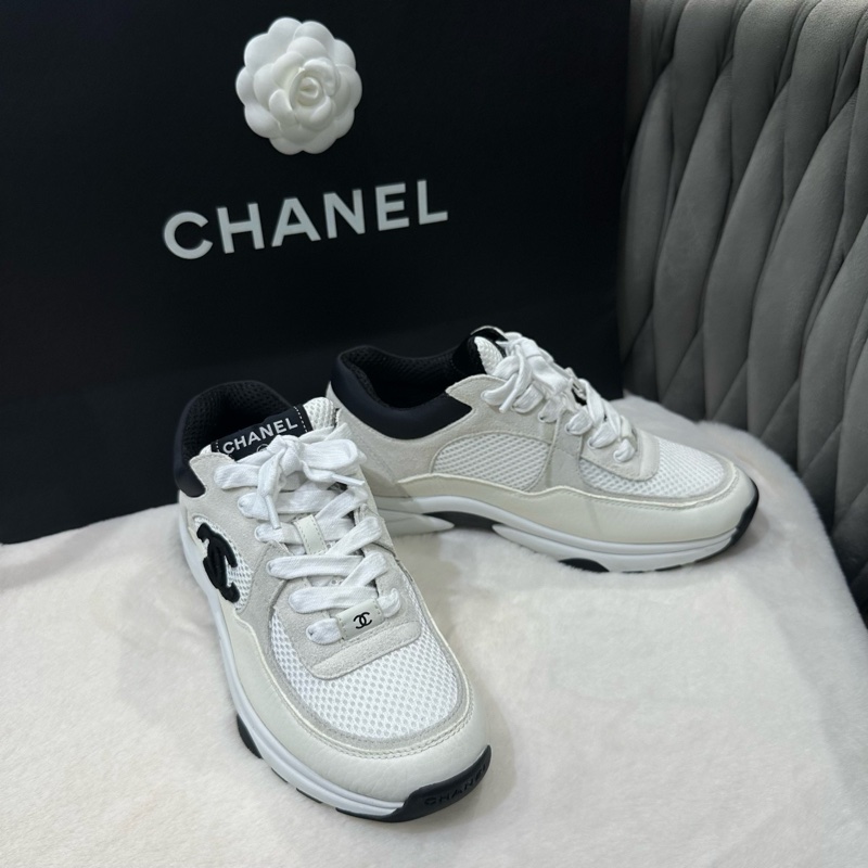 98新 CHANEL香奈兒  黑白熊貓網面  尺碼 37-3