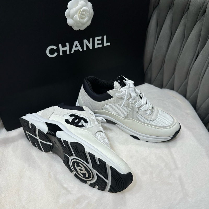 98新 CHANEL香奈兒  黑白熊貓網面  尺碼 37-5