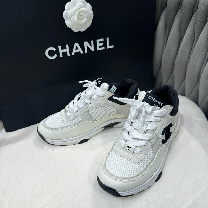 98新 CHANEL香奈兒  黑白熊貓網面  尺碼 37-6