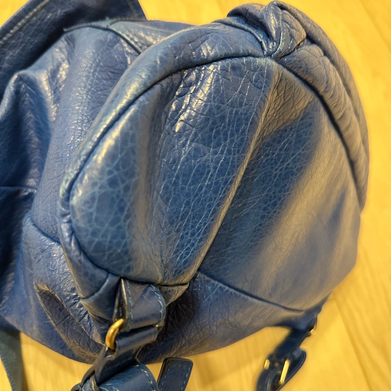 Balenciga 藍色後背包-10