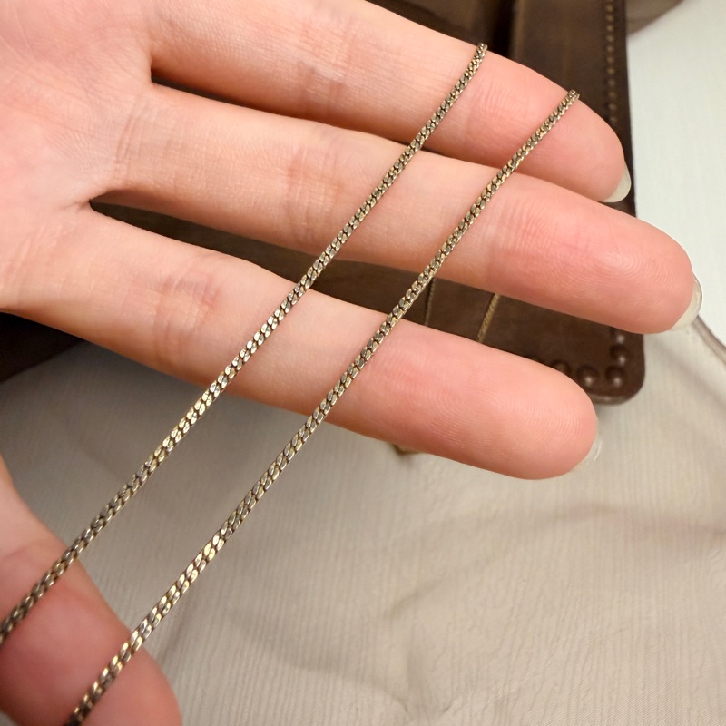 Christian Dior 迪奧鍍金琺瑯方牙項鏈 頸鍊 黑色-15