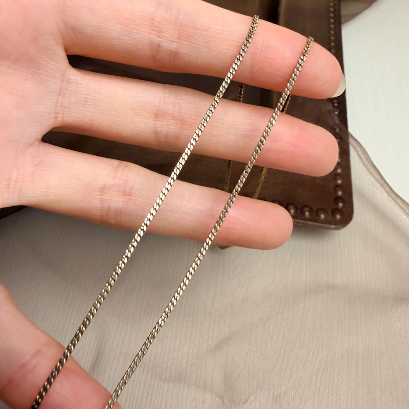 Christian Dior 迪奧鍍金琺瑯方牙項鏈 頸鍊 黑色-16