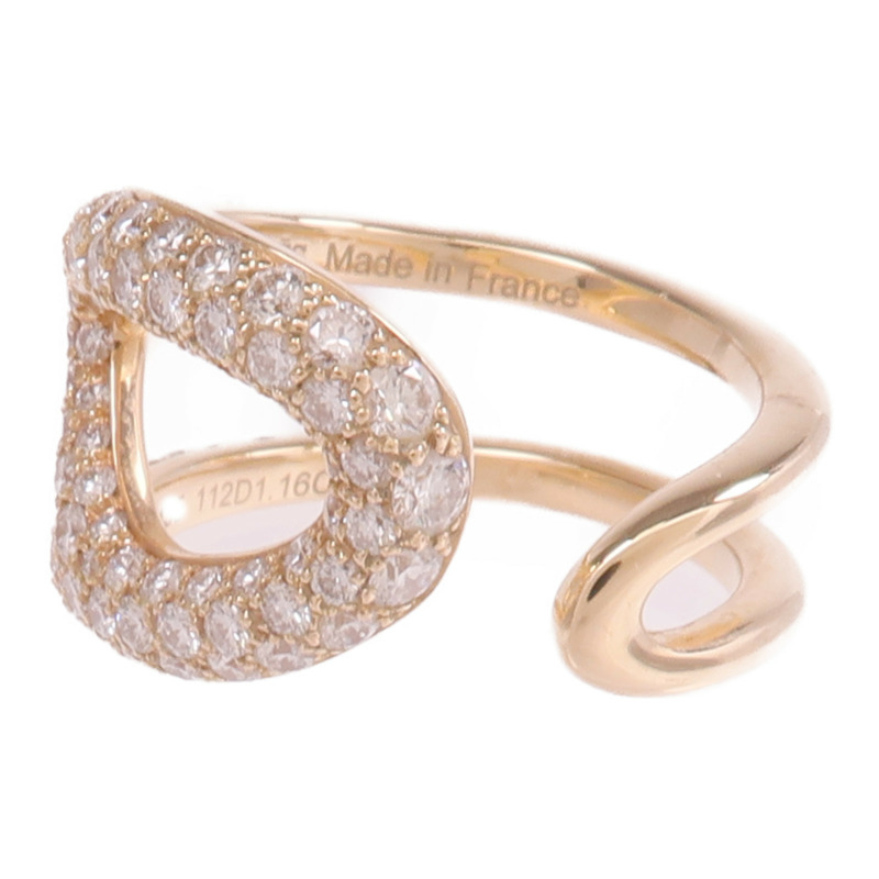 HERMES 18K玫瑰金Chaine d'ancre Punk Ring鑽石戒指-2