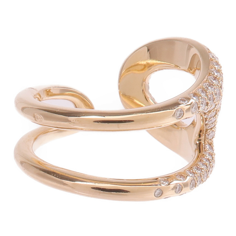 HERMES 18K玫瑰金Chaine d'ancre Punk Ring鑽石戒指-3