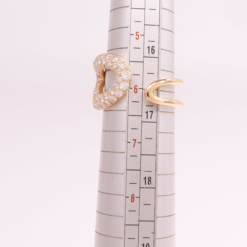 HERMES 18K玫瑰金Chaine d'ancre Punk Ring鑽石戒指-5