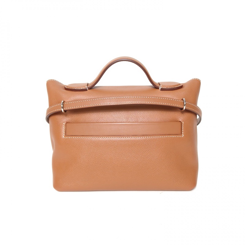 HERMES 2424mini21金棕色拼馬鞍紅拼夢幻紫EC皮U刻-2