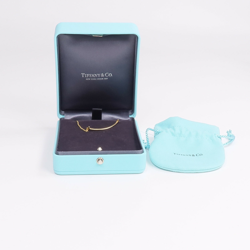 TIFFANY＆CO 18K黃金T Smile Bracelet手鏈-9
