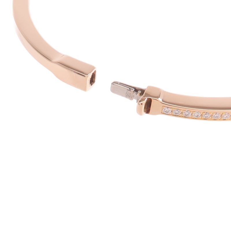 TIFFANY＆CO 18K玫瑰金T Diamond Hinged Wire Bangle鑽石手鐲-6