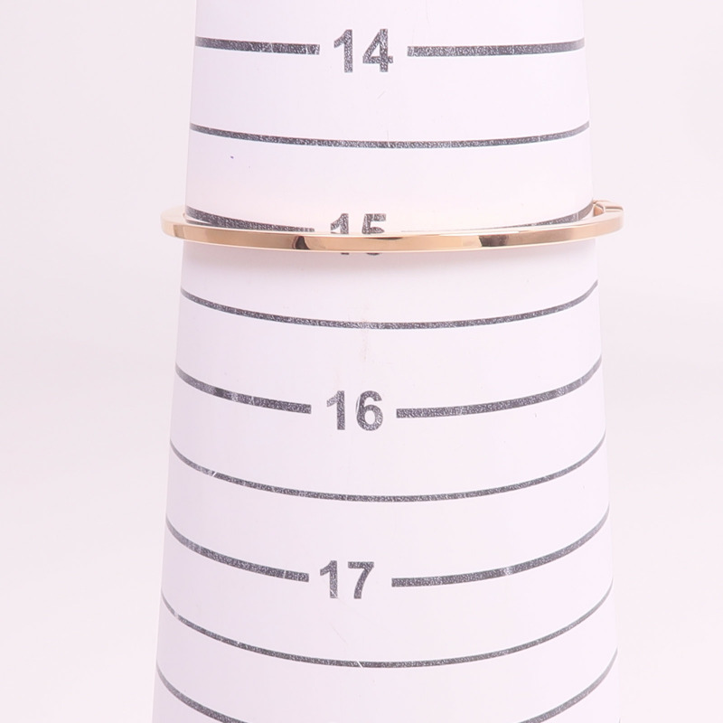 TIFFANY＆CO 18K玫瑰金T Diamond Hinged Wire Bangle鑽石手鐲-10