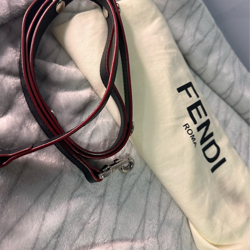 FENDI 黑藍邊小牛皮彩色寶石 By The Way Mini 兩用包-15