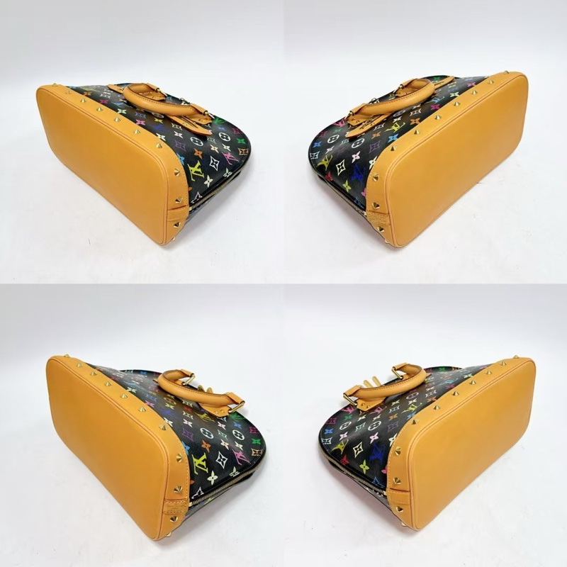 Louis Vuitton • 經典黑三彩老花卯釘貝殼包-7