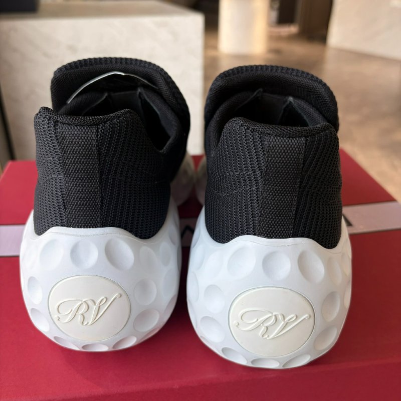 RV-水鑽方扣帆布運動鞋/黑-3