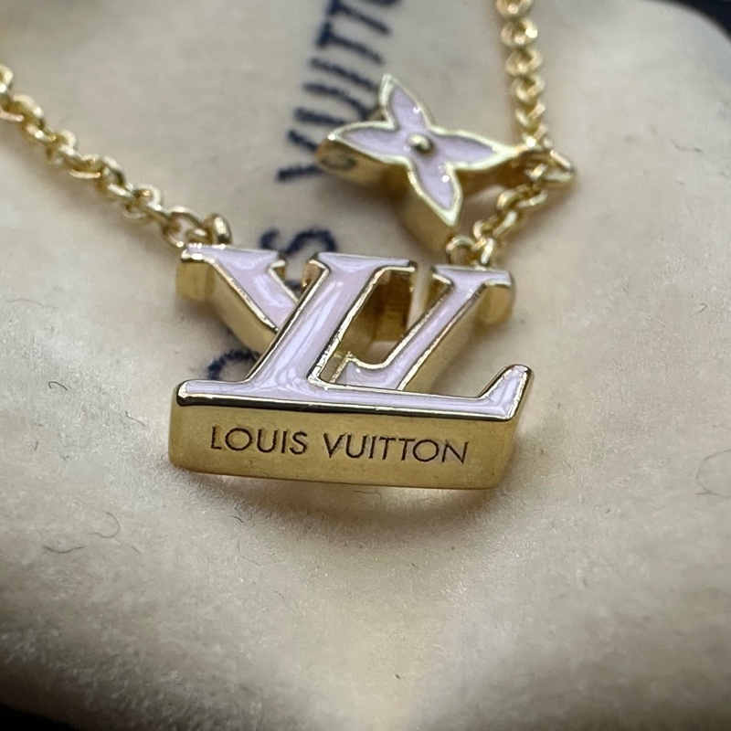 Louis Vuitton 路易威登  LV Iconic 項鍊 粉色法郎小花 項鍊-2