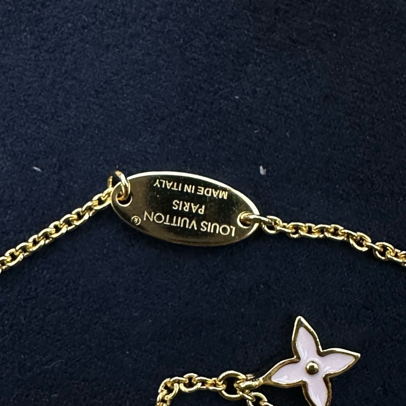 Louis Vuitton 路易威登  LV Iconic 項鍊 粉色法郎小花 項鍊-6