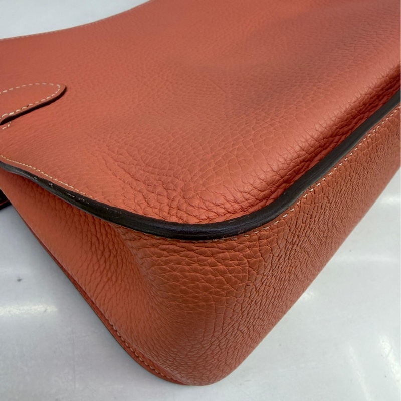 HERMES 愛馬仕 手袋 JYPSIERE 31L5 斜挎包 吉普賽包 蝦肉粉-6