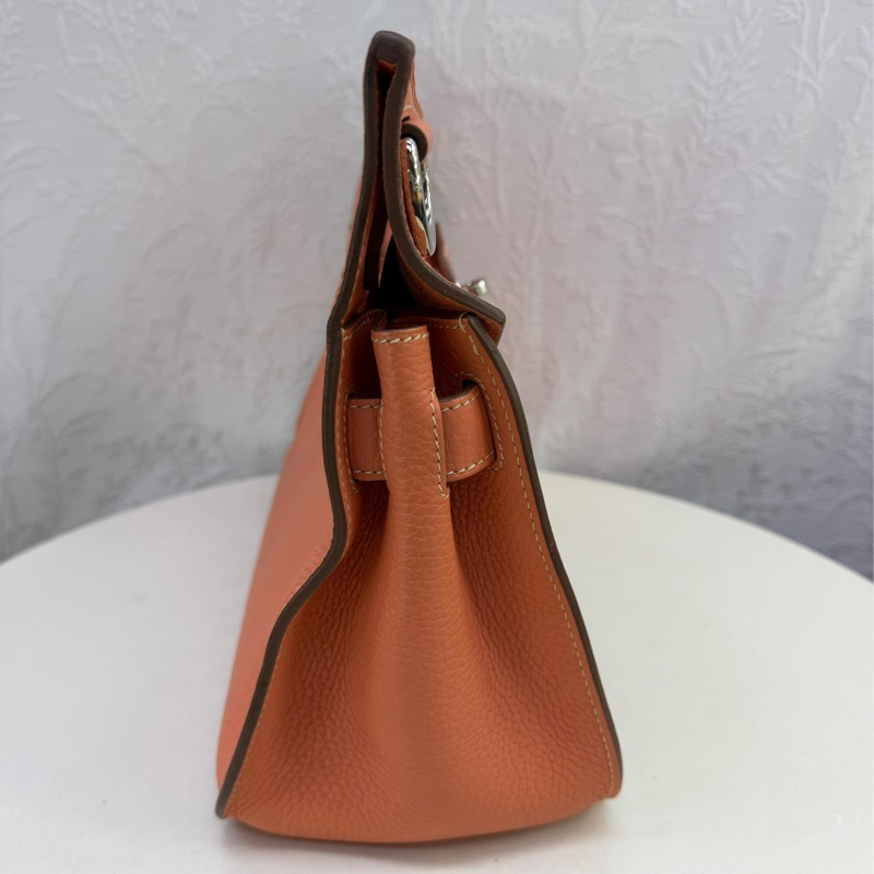 HERMES 愛馬仕 手袋 JYPSIERE 31L5 斜挎包 吉普賽包 蝦肉粉-9