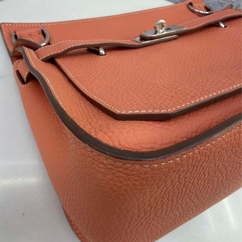 HERMES 愛馬仕 手袋 JYPSIERE 31L5 斜挎包 吉普賽包 蝦肉粉-13