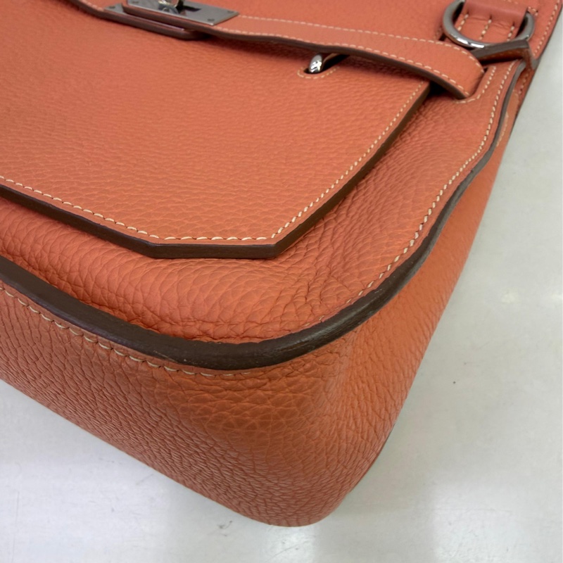 HERMES 愛馬仕 手袋 JYPSIERE 31L5 斜挎包 吉普賽包 蝦肉粉-15