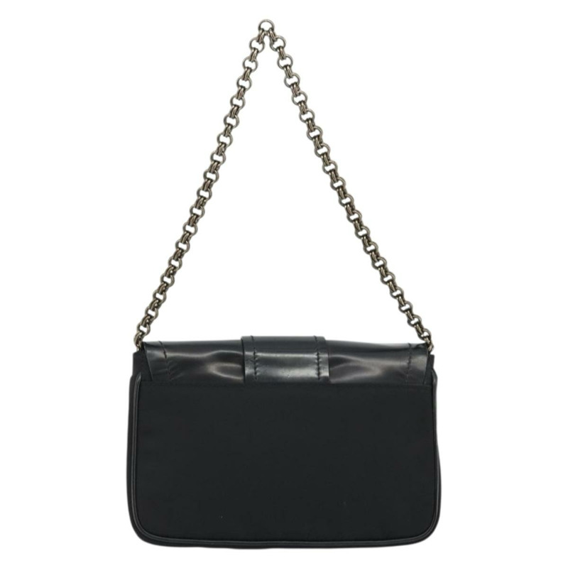 【日本直送】PRADA 鏈條單肩包 尼龍 棕色 銀色 正品 175639A-1