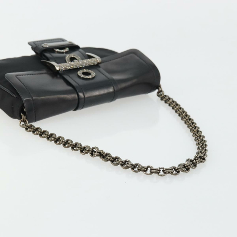 【日本直送】PRADA 鏈條單肩包 尼龍 棕色 銀色 正品 175639A-6