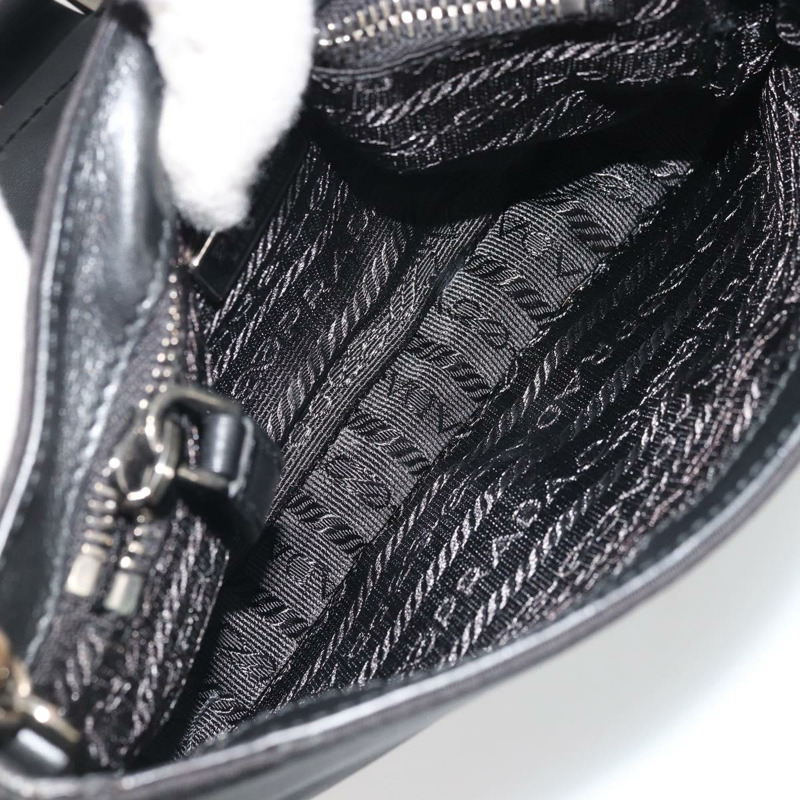 【日本直送】PRADA 鏈條單肩包 尼龍 棕色 銀色 正品 175639A-10