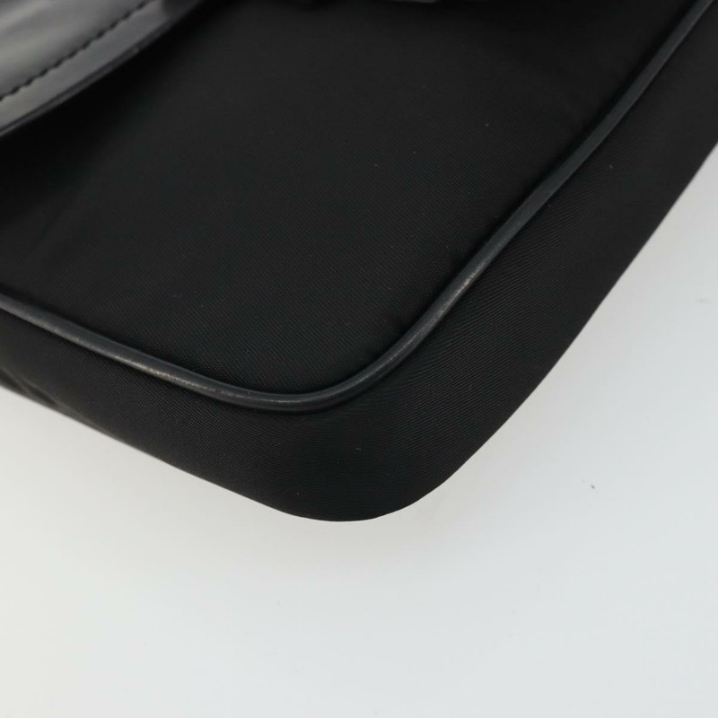 【日本直送】PRADA 鏈條單肩包 尼龍 棕色 銀色 正品 175639A-14