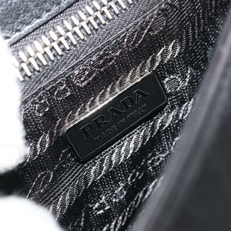 【日本直送】PRADA 鏈條單肩包 尼龍 棕色 銀色 正品 175639A-18