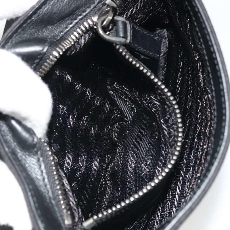 【日本直送】PRADA 鏈條單肩包 尼龍 棕色 銀色 正品 175639A-22