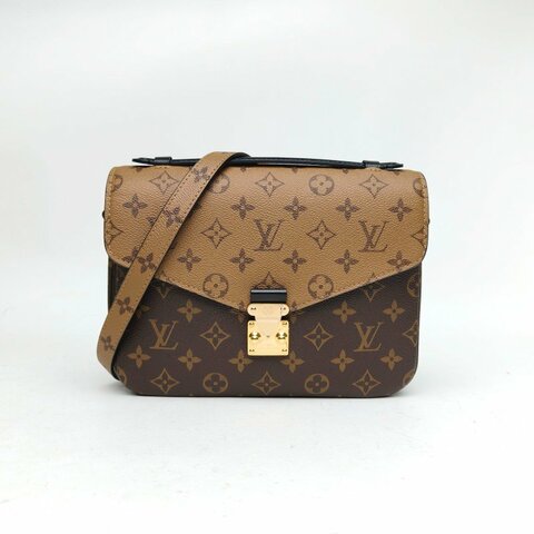 LOUIS VUITTON MetisPochette郵差包拼色PVC金扣晶片老花肩背包