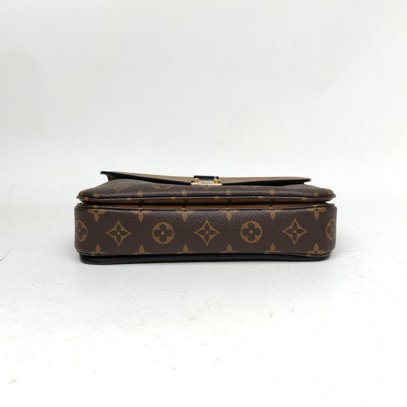 LOUIS VUITTON MetisPochette郵差包拼色PVC金扣晶片老花肩背包-4