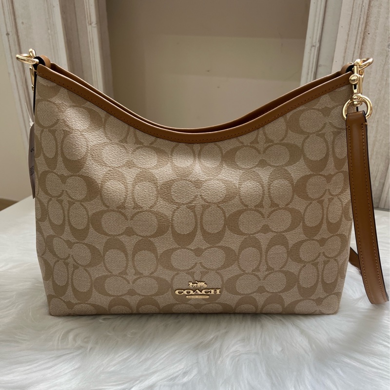 蔻馳Coach Laurel 31流浪包 淺卡其色-0