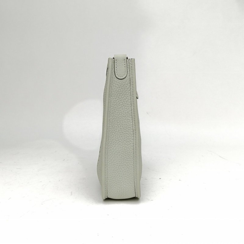 HERMES EvelyneMini16粒雪灰TC皮B刻銀扣肩背包-1