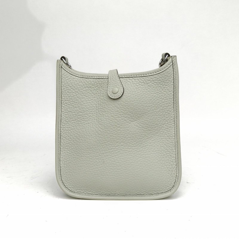 HERMES EvelyneMini16粒雪灰TC皮B刻銀扣肩背包-2