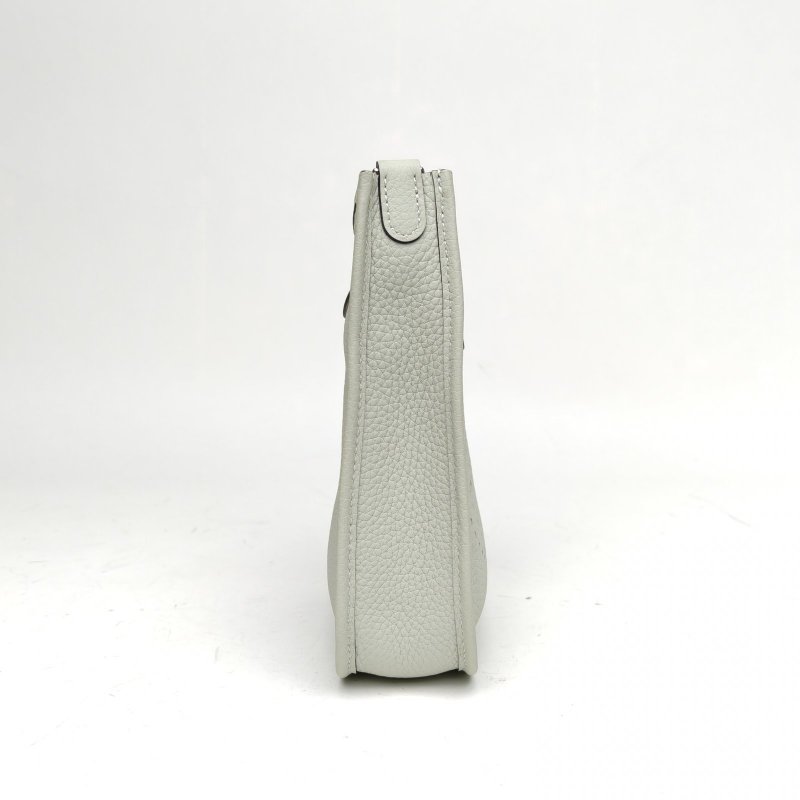 HERMES EvelyneMini16粒雪灰TC皮B刻銀扣肩背包-3