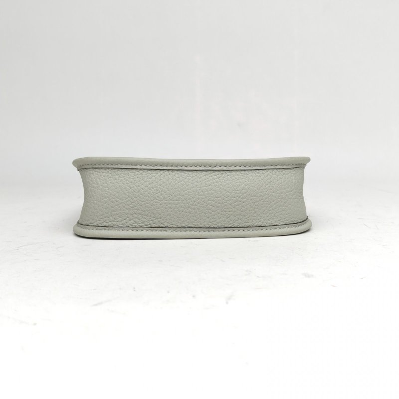 HERMES EvelyneMini16粒雪灰TC皮B刻銀扣肩背包-4