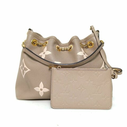 LOUIS VUITTON SummerBundle手提包logo壓紋大象灰牛皮晶片肩背包